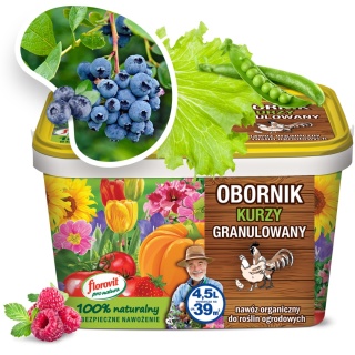 Obornik Kurzy Nawóz Naturalny Granulat 4,5L Pro Natura Florovit