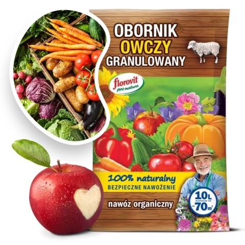 Obornik Owczy Nawóz Naturalny Granulat 10L Pro Natura Florovit