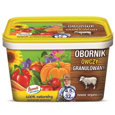 Obornik Owczy Nawóz Naturalny Granulat 4,5L Pro Natura Florovit