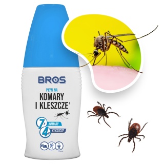 Płyn Na Komary i Kleszcze 50ml Repelent Środek Odstraszający Komary i Kleszcze Bros