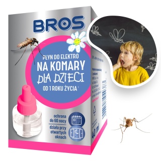 Płyn Na Komary i Kleszcze Dla Dzieci Do Elektrofumigatora Owadobójczego 40ml Bros