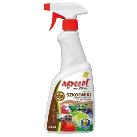 Płyn Na Szkodniki Ochojniki Czerwce Przędziorki Naturalny 500ml Opryskiwacz Natura Agrecol