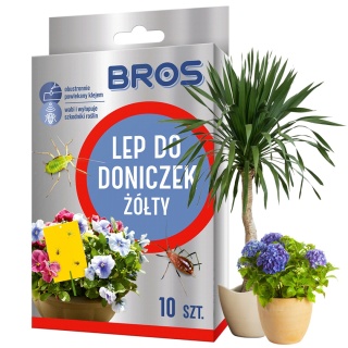 Pułapka Lep Na Owady Do Doniczek Żólty 10szt Do Wabienia Szkodników Roślin Bros