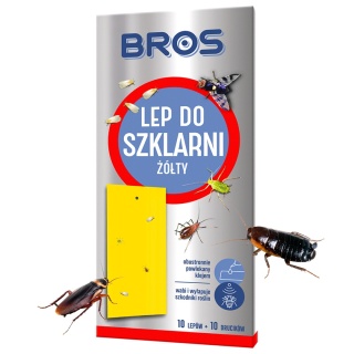 Pułapka Lep Na Owady Do Szklarni Żółty 10 szt Do Wabienia Szkodników Roślin Bros