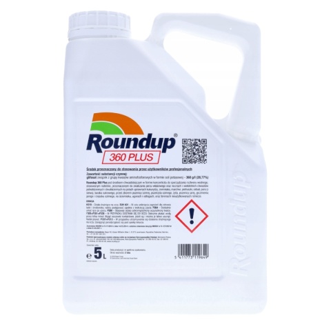 Roundup 360 Plus SL 5L Środek Chwastobójczy Na Chwasty Jednoliścienne i Dwuliścienne Monsanto