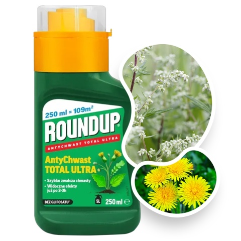 Roundup AntyChwast Total Ultra Substral 250mlŚrodek Chwastobójczy Na Chwasty Jednoliścienne i Dwuliścienne Substral
