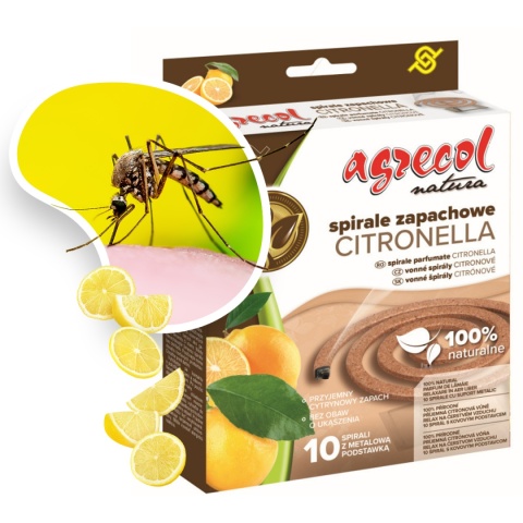 Spirala Do Odstraszania Komarów i Innych Owadów Latających Citronella 10szt Natura Agrecol Spirala Do Odstraszania Komarów i Innych Owadów Latających Citronella 10szt Natura Agrecol