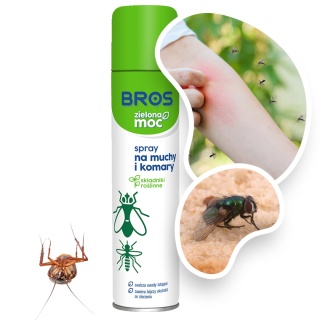 Spray Na Komary i Kleszcze Zielona Moc 300ml Środek Owadobójczy Na Owady Latające Bros