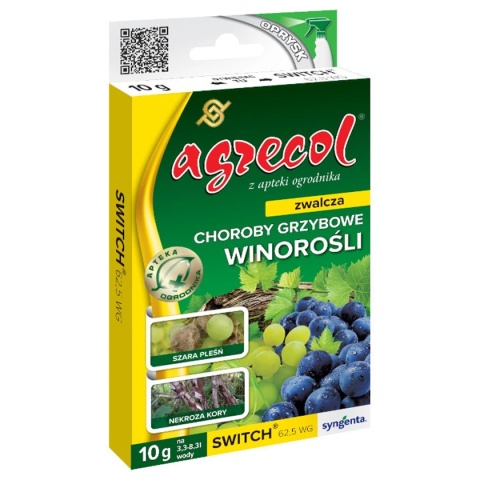 Switch 62,5 WG 10g Fungicyd Środek Grzybobójczy Do Zwalczania Chorób Grzybowych w Uprawach Roślin Agrecol