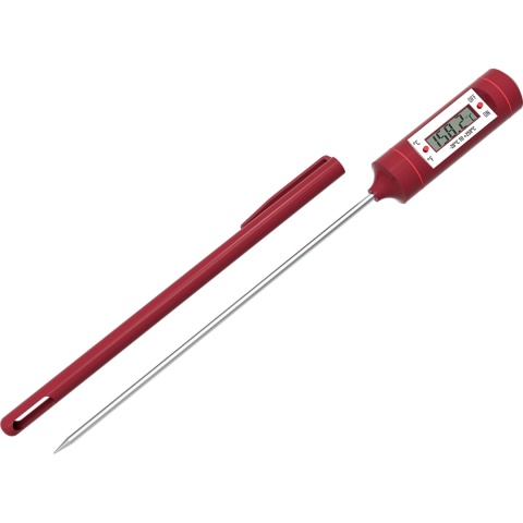 Termometr do żywności -20C do 250C czerwony (185110) BROWIN