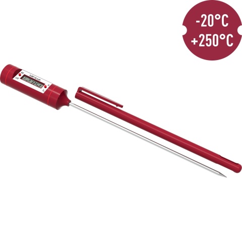 Termometr do żywności -20C do 250C czerwony (185110) BROWIN