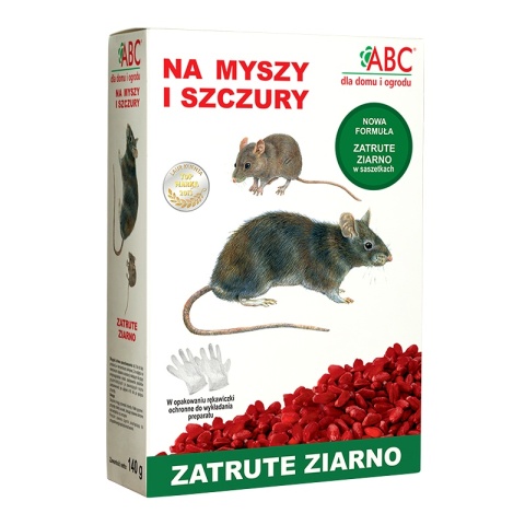 Trutka Na Myszy i Szczury Ziarno 140g ABC