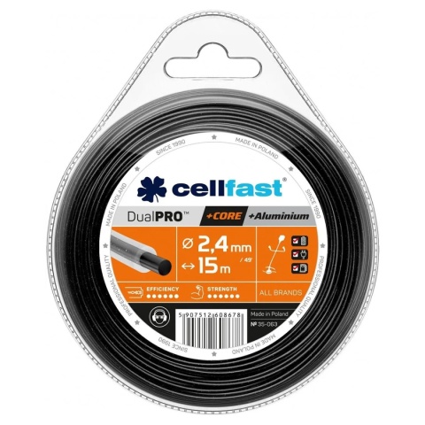 Żyłka tnąca z rdzeniem DUAL 2.4 mm x 15 mb okrągła