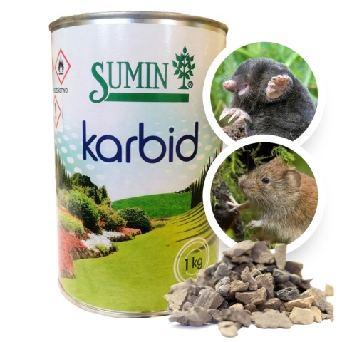Karbid 1kg Środek Odstraszający Krety i Nornice Sumin