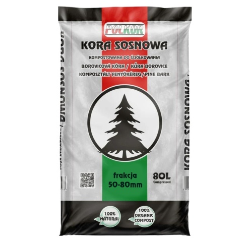 Kora Sosnowa Ogrodnicza 50mm - 80mm 80L Polkor