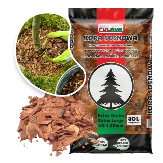 Kora Sosnowa Ogrodnicza 60mm - 120mm 80L Polkor