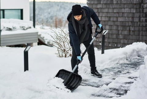 Łopata Do Śniegu Ergonomiczna 49cm Z Trzonkiem Aluminiowym 144cm 40-011 ENERGO Cellfast