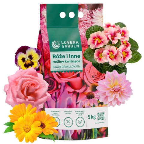 Nawóz Do Róż i Roślin Kwitnących Granulowany 5kg Luvena