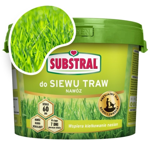 Nawóz Do Trawy w Czasie Siewu Długodziałający 100 Dni Mineralny Granulat 10kg Substral