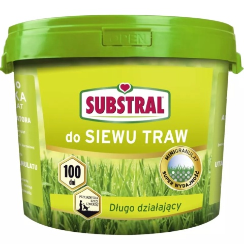 Nawóz Do Trawy w Czasie Siewu Długodziałający 100 Dni Mineralny Granulat 10kg Substral