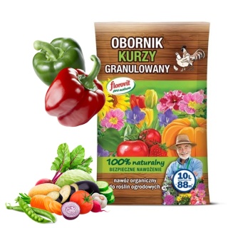 Nawóz Obornik Kurzy Granulowany Pro Natura 10 L Florovit