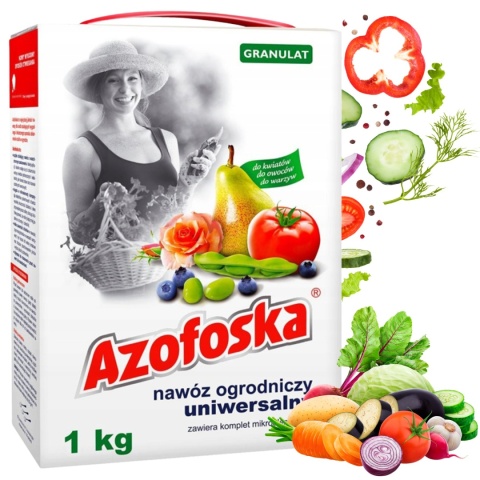 Nawóz Uniwersalny Mineralny Granulat 1kg Karton Azofoska