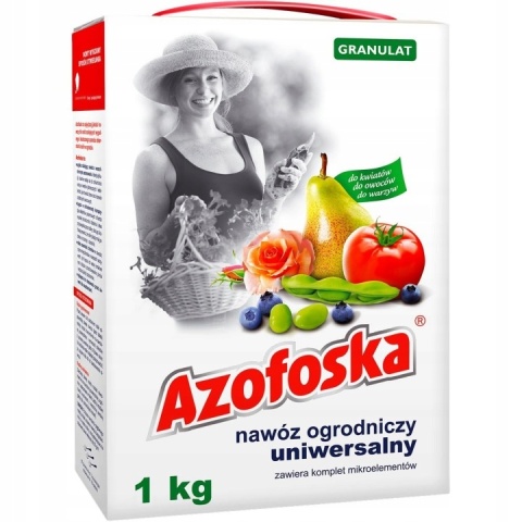 Nawóz Uniwersalny Mineralny Granulat 1kg Karton Azofoska