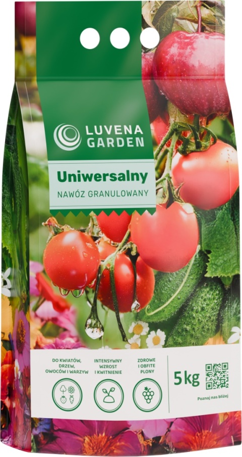 Nawóz Uniwersalny Do Warzyw, Owoców i Kwiatów Granulowany 5kg Luvena