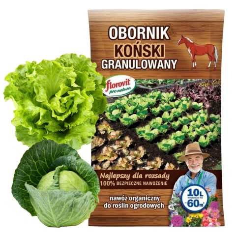 Obornik Koński Nawóz Naturalny Granulat 10L Pro Natura Florovit