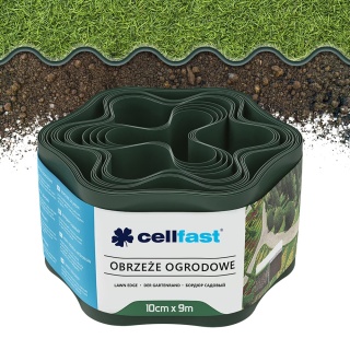 Obrzeże Trawnikowe Faliste 10cm x 9m Ciemnozielone Cellfast