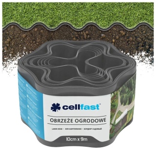 Obrzeże Trawnikowe Faliste 10cm x 9m Grafitowe Cellfast