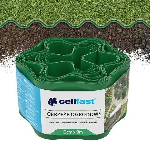 Obrzeże Trawnikowe Faliste 10cm x 9m Zielone Cellfast