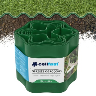 Obrzeże Trawnikowe Faliste 15cm x 9m Zielone Cellfast
