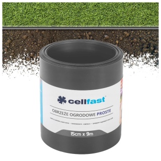 Obrzeże Trawnikowe Płaskie 15cm x 9m Grafitowe Cellfast