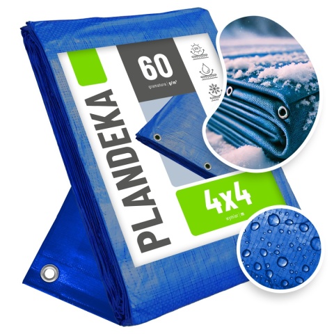 Plandeka 60g 4x4 Niebieska