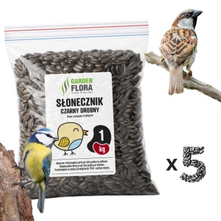 Karma Dla Ptaków Ziarna Słonecznik Czarny 5 kg Zestaw 5 × 1 kg Centnas