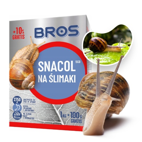 Snacol 5 GB 1,1kg Granulat Karton Moluskocyd Środek Ślimakobójczy Bros