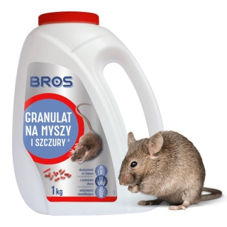 Trutka Na Szczury i Myszy Granulat 1kg Bros