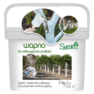 Wapno do bielenia drzew, odkwaszone podłoże 2kg