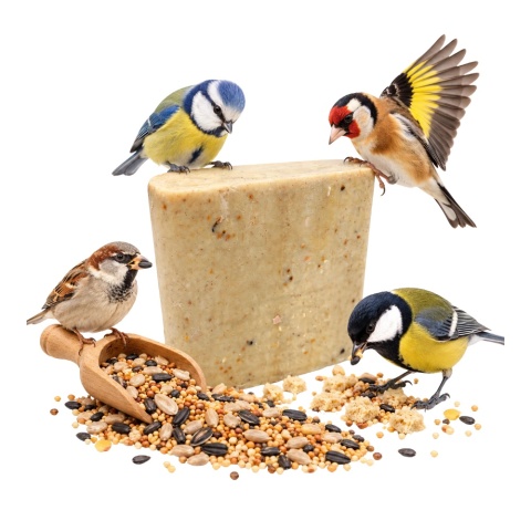 Blok Tłuszczowy z Nasionami Dla Ptaków 300g Happy Birds