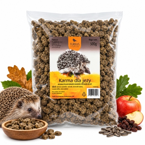 Karma dla Jeży z 50% Suszonego Mięsa Wołowego 500 g Turdus