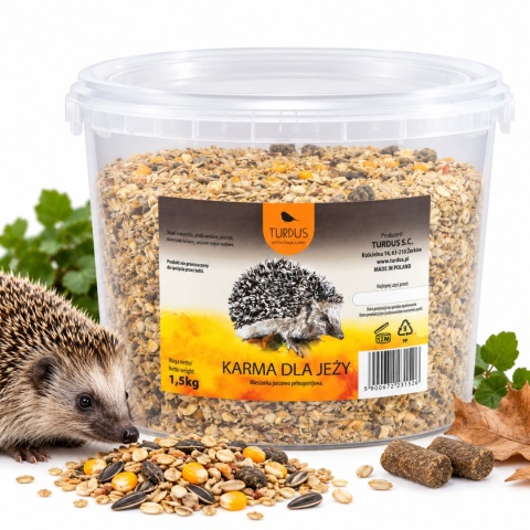 Karma dla Jeży z Suszonym Mięsem Wołowym 1,5 kg Turdus