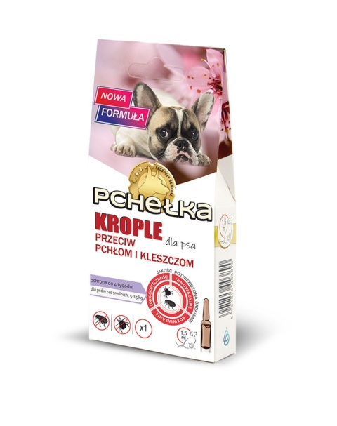 Krople na Pchły i Kleszcze dla Psa 5–15 kg 1,5 ml Pchełka Bio LAB