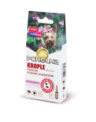 Krople na Pchły i Kleszcze dla Psa do 5 kg 1 ml Pchełka LAB