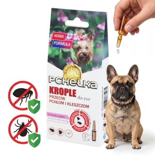 Krople na Pchły i Kleszcze dla Psa do 5 kg 1 ml Pchełka LAB