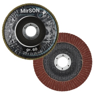 Tarcza lamelkowa ściernica listkowa do metalu i drewna 125 mm P60 Mirson