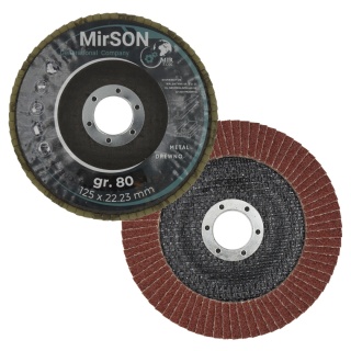 Tarcza lamelkowa ściernica listkowa do metalu i drewna 125 mm P80 Mirson
