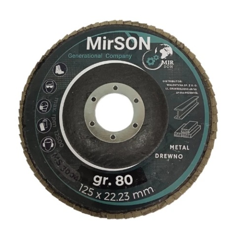 Tarcza ścierna lamelkowa listkowa 125 mm P80 Mirson