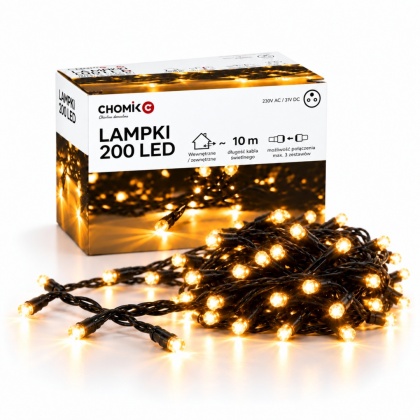 Lampki Choinkowe 200 LED Ciepła Biel 10 m Winter Dreams