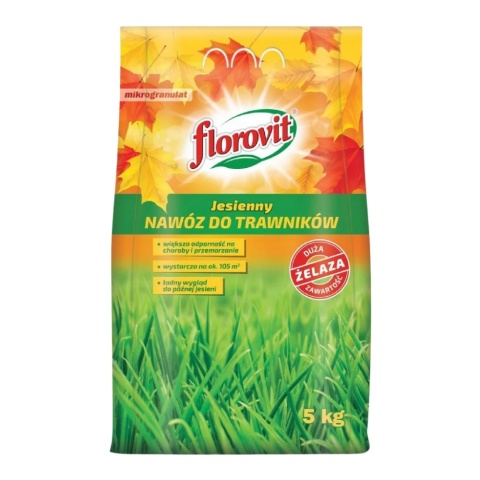 Nawóz Do Trawy Jesienny Mineralny Granulat 5kg Florovit